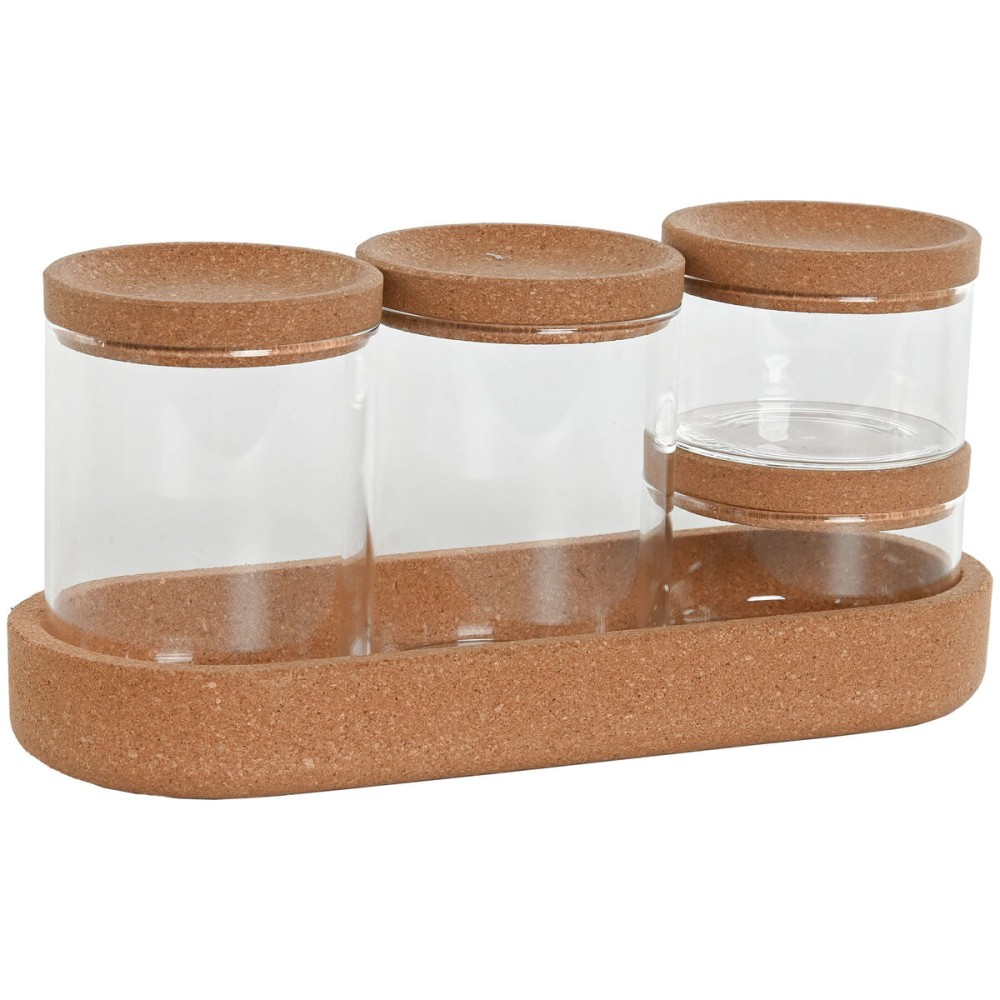 Tubs Home ESPRIT Transparent Natural Cork Borosilicate Glass