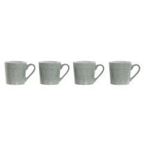 4 Piece Mug Set Home ESPRIT Green Stoneware 360 ml 9,5 x 13 x 9,2 cm Mandala