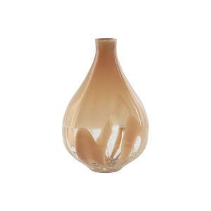 Vase Home ESPRIT Pfirsich Kristall Moderne 22 x 22 x 33,5 cm