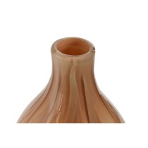 Vase Home ESPRIT Peach Crystal Modern 17,5 x 17,5 x 44 cm