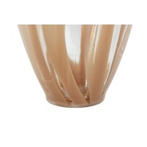 Vase Home ESPRIT Pfirsich Kristall Moderne 17,5 x 17,5 x 44 cm