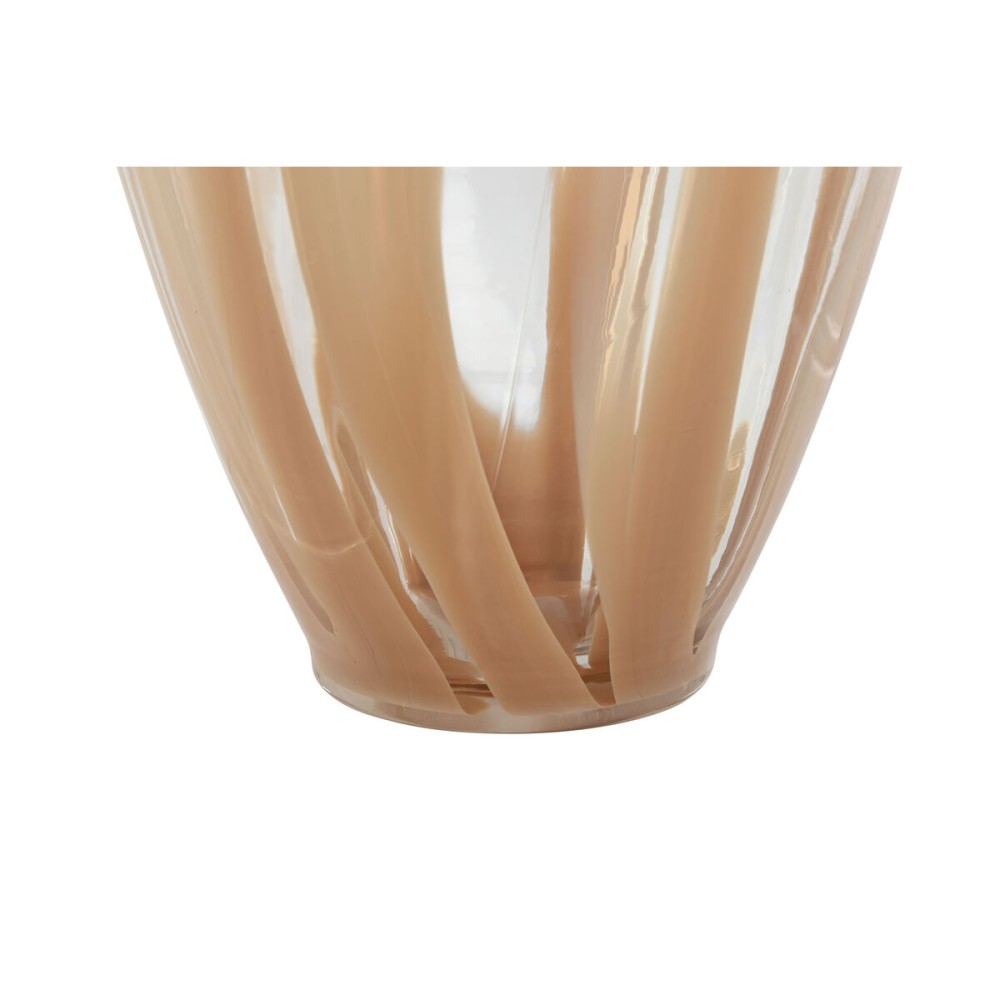 Vase Home ESPRIT Peach Crystal Modern 17,5 x 17,5 x 44 cm