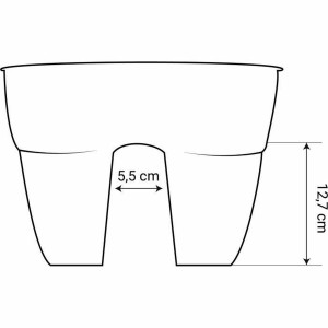 Pot EDA Vert Plastique Ovale Moderne