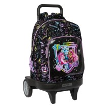 Schulrucksack mit Rädern Monster High Schwarz 33 x 45 x 22 cm