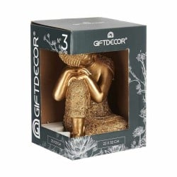 Decorative Figure Buddha Sitting Golden 20 x 30 x 20 cm (4 Units)