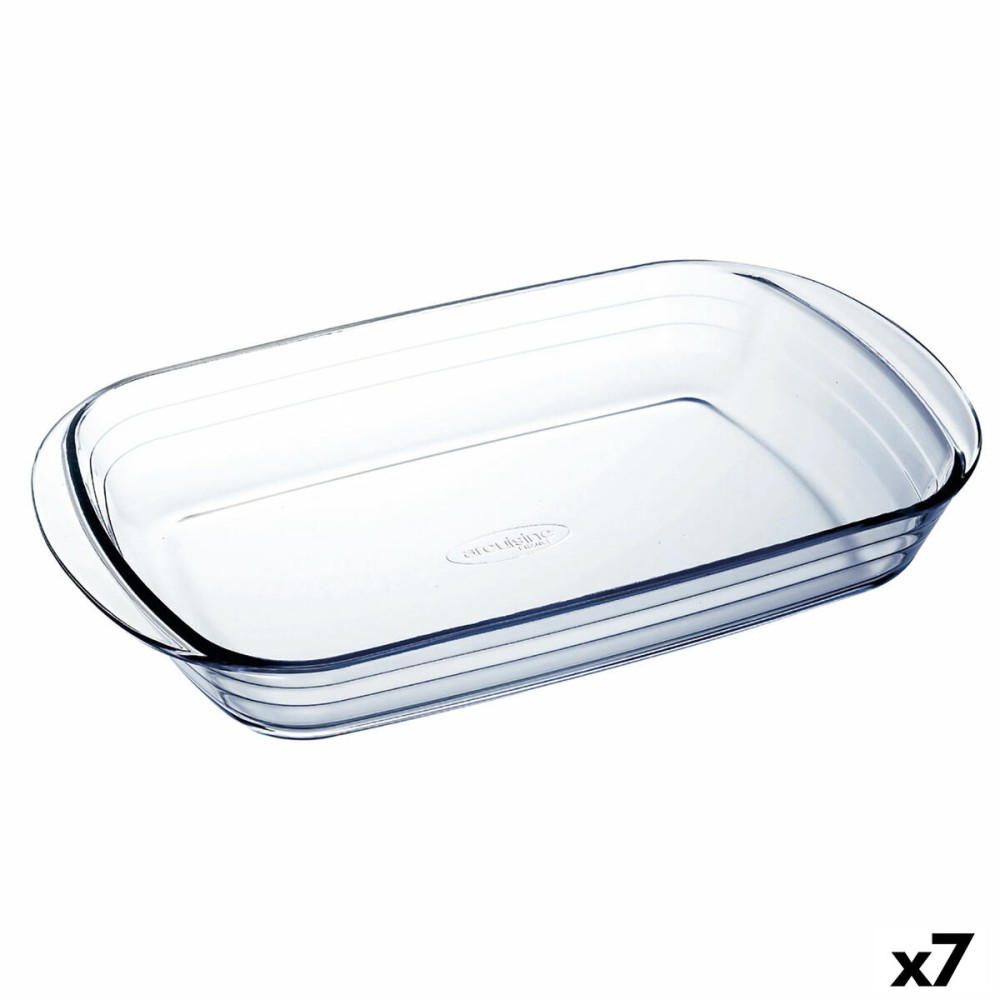 Ofenschüssel Ô Cuisine Ocuisine Vidrio Durchsichtig Glas rechteckig 32 x 20 x 6 cm (7 Stück)