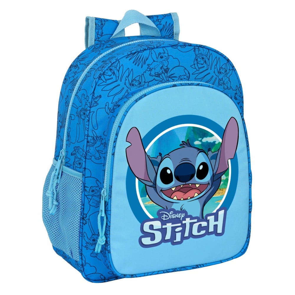 School Bag Stitch Blue 32 X 38 X 12 cm