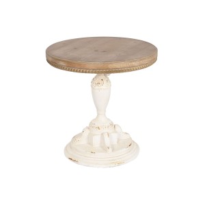 Table d'appoint Home ESPRIT Blanc Naturel Sapin 55 x 55 x 57 cm