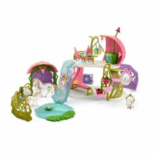 Playset Schleich glitter house with unicorns, lake and stable - 42445 Kunststoff Pferd