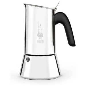 Italian Coffee Pot Bialetti Venus box Silver Metal Stainless steel