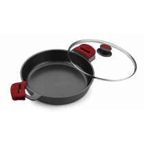 Casserole avec Couvercle en Verre BRA A410524 Noir 300 g