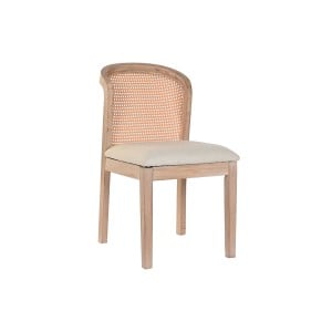 Chaise de Salle à Manger DKD Home Decor Beige Polyester 46 x 61 x 86 cm