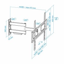 TV Wandhalterung mit Arm TooQ LP6070TN-B 37"-70"