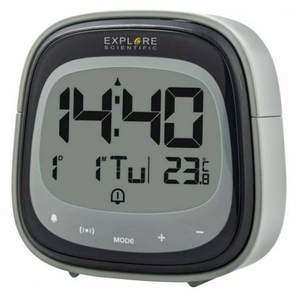 Alarm Clock Explore Scientific RDC3006 LCD White Black Black/Grey