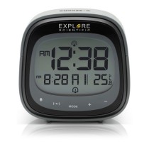 Alarm Clock Explore Scientific RDC3006 LCD White Black Black/Grey