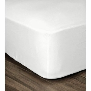 Fitted sheet Lovely Home 100% cotton White 160 x 200 cm