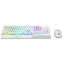 clavier et souris MSI Vigor GK30 Espagnol Qwerty Blanc