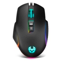 Souris Gaming avec LED Krom NXKROMKEOS 6400 dpi RGB Noir