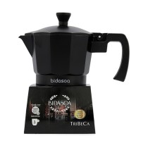 Italienische Kaffeemaschine Bidasoa Tribeca Metall 3 Kopper