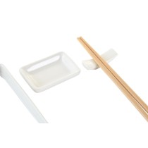 Sushi-Set DKD Home Decor 24 x 7 x 2 cm natürlich Weiß Steingut Orientalisch