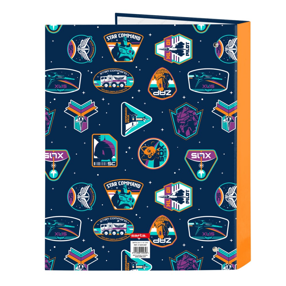 Ring binder Buzz Lightyear Navy Blue A4 (26.5 x 33 x 4 cm)