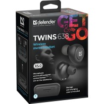 Écouteurs in Ear Bluetooth Defender Twins 638 Noir