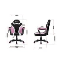 Chaise de jeu Huzaro HZ-Ranger 1.0 pink mesh Noir/Rose Enfants