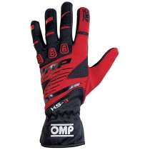 Karting Handschuhe OMP KS-3 Rot/Schwarz XXS