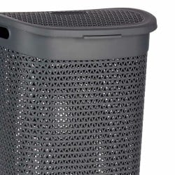 Panier à linge Anthracite Plastique 60 L 43,5 x 57,5 x 34 cm (6 Unités)