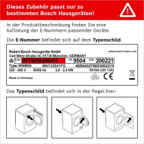 Waschbeutel BOSCH WTZ11400 Weiß