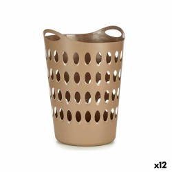 Laundry Basket Kipit 8040-4 Beige Plastic 50 L 44 x 56 x 41 cm (12 Units)