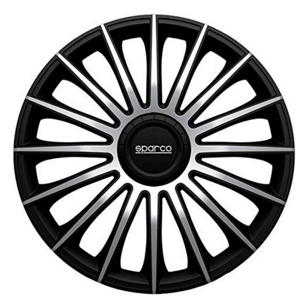 Radkappe Sparco Torino CS5 Schwarz Silberfarben 15" (4 uds)