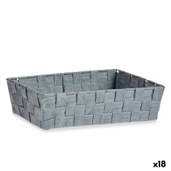 Multi-purpose basket Kipit 79812 Grey Cloth 3,8 L 34 x 8,5 x 21 cm (18 Units)