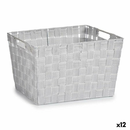 Laundry Basket Kipit A3-6875 White Cloth 10 L 25 x 20 x 35 cm (12 Units)