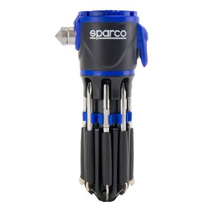 Notfallhammer Sparco SPCT166 30 Lm Schwarz/Blau Mehrzweck