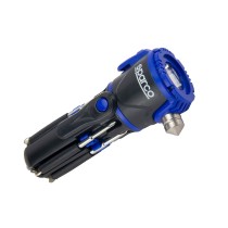 Notfallhammer Sparco SPCT166 30 Lm Schwarz/Blau Mehrzweck