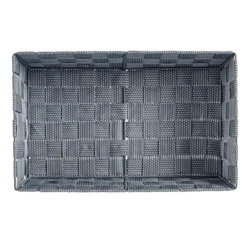 Panier Multi-usages Kipit 79812 Gris Tissu 3,8 L 34 x 8,5 x 21 cm (18 Unités)