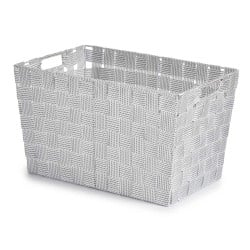 Wäschekorb Weiß Stoff 10 L 25 x 20 x 35 cm (12 Stück)