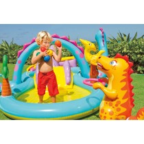 Inflatable Paddling Pool for Children Intex   Dinosaurs Playground 302 x 112 x 229 cm 280 L