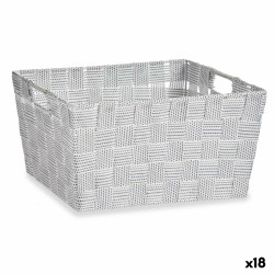 Multi-purpose basket Kipit A3-6883 White Cloth 30,4 x 14 x 20 cm (18 Units)