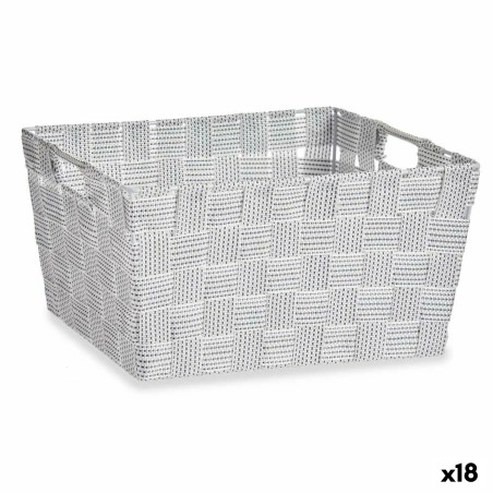 Multi-purpose basket Kipit A3-6883 White Cloth 30,4 x 14 x 20 cm (18 Units)