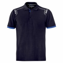 Kurzarm Poloshirt Sparco STRETCH Marineblau (Größe M)