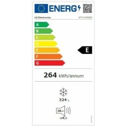 Gefrierschrank LG GFT41PZGSZ Stahl (186 x 60 cm)