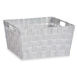 Multi-purpose basket Kipit A3-6883 White Cloth 30,4 x 14 x 20 cm (18 Units)