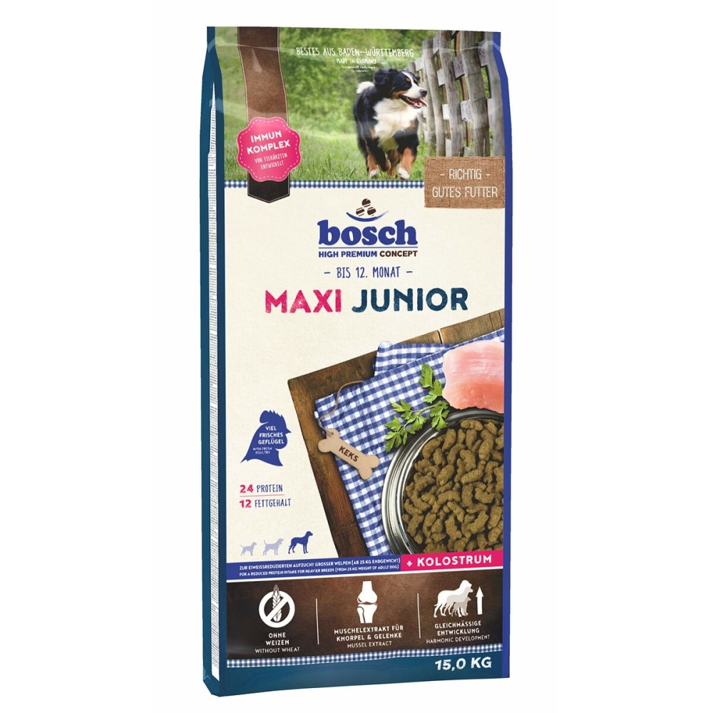 Fodder BOSCH MAXI JUNIOR Kid/Junior Chicken Birds 15 kg