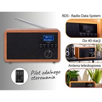 Radio Adler AD 1184 Noir Bois