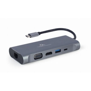 USB Hub GEMBIRD A-CM-COMBO7-01 Grey