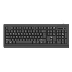 Keyboard Ewent EW3286 Black Spanish Qwerty QWERTY