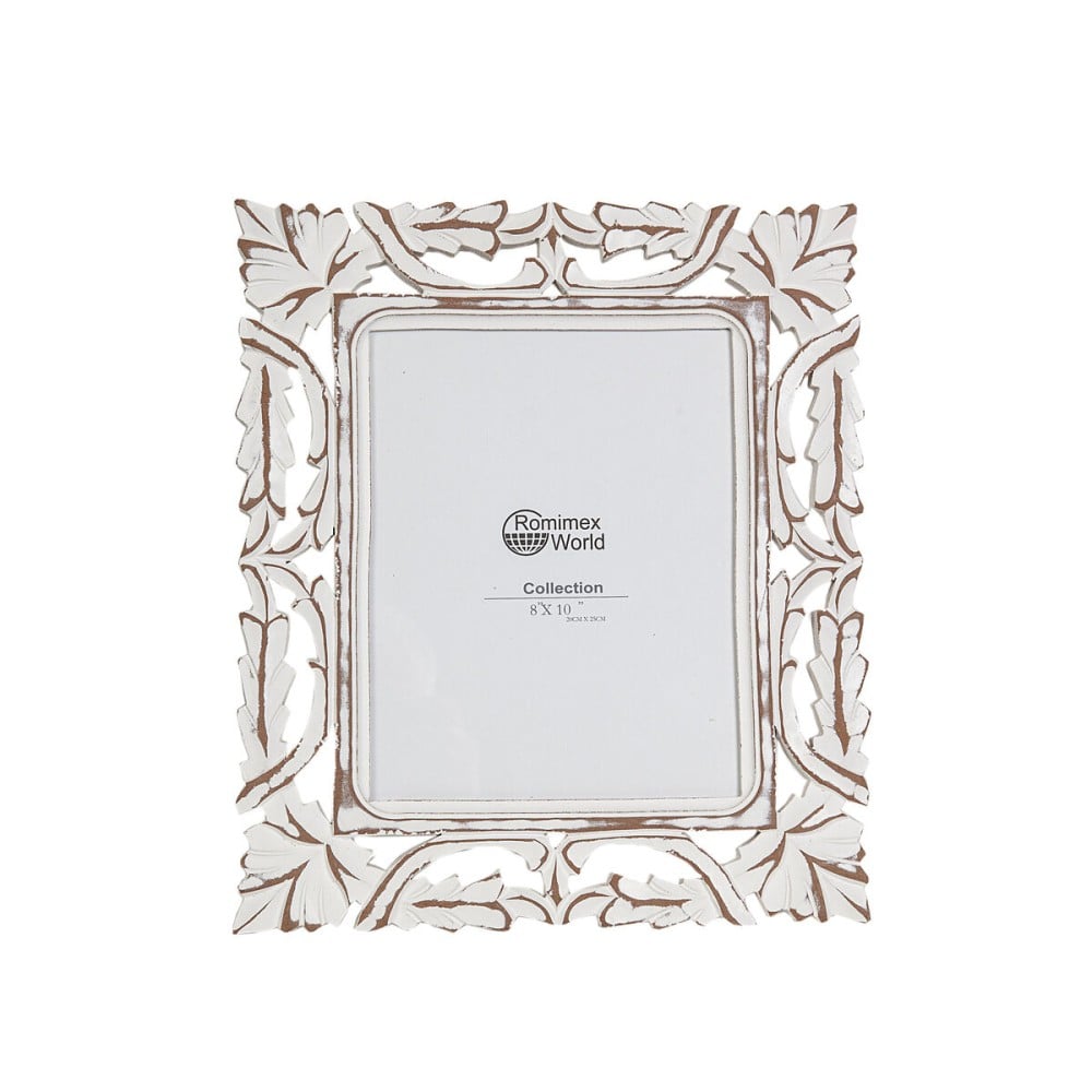 Photo frame Romimex White MDF Wood 31 x 36 x 2 cm