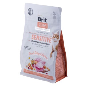 Katzenfutter Brit Care Grain-Free Sensitive Erwachsener Lachsfarben Truthahn 400 g